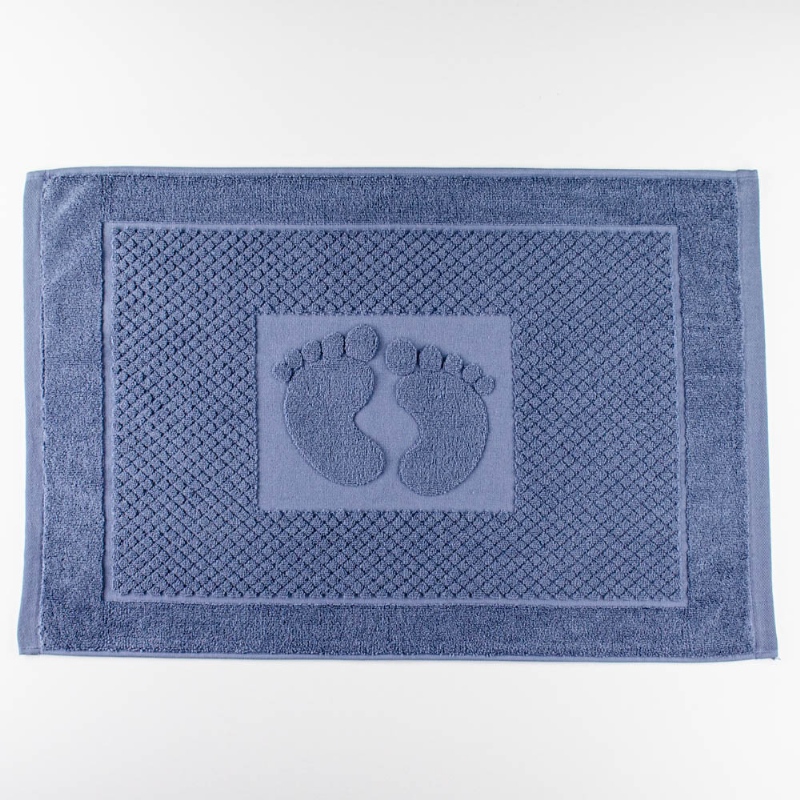Рушник махровий жакардовий для ніг GM Textile 50х70см 600г/м2 (Синій)